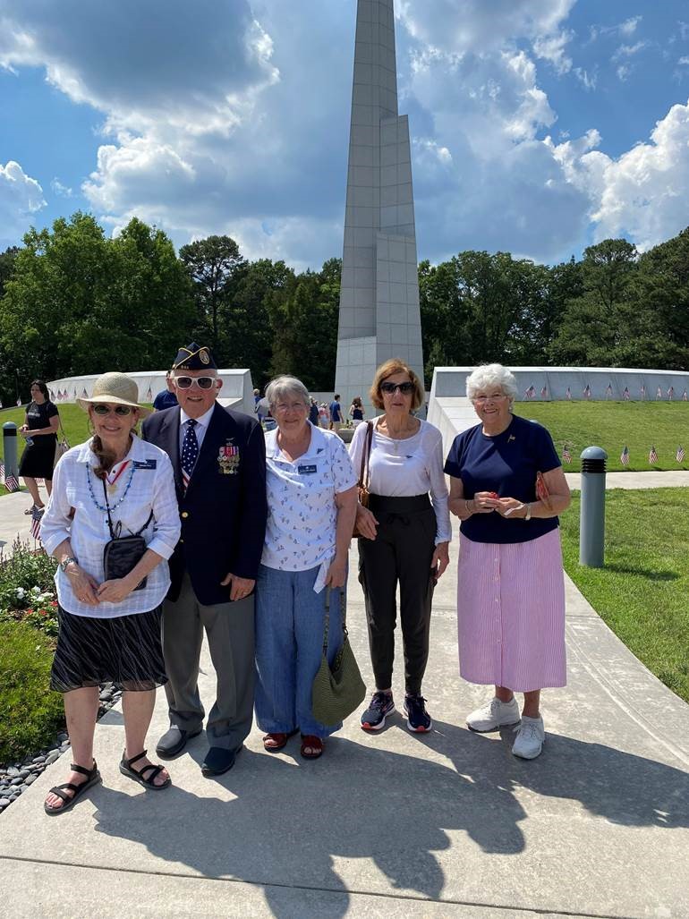 Memorial Day Monument with people